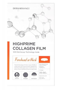DERMARSSANCE HIGHPRIME COLLAGEN FILM Forehead or Neck 1 pack (5 pcs)